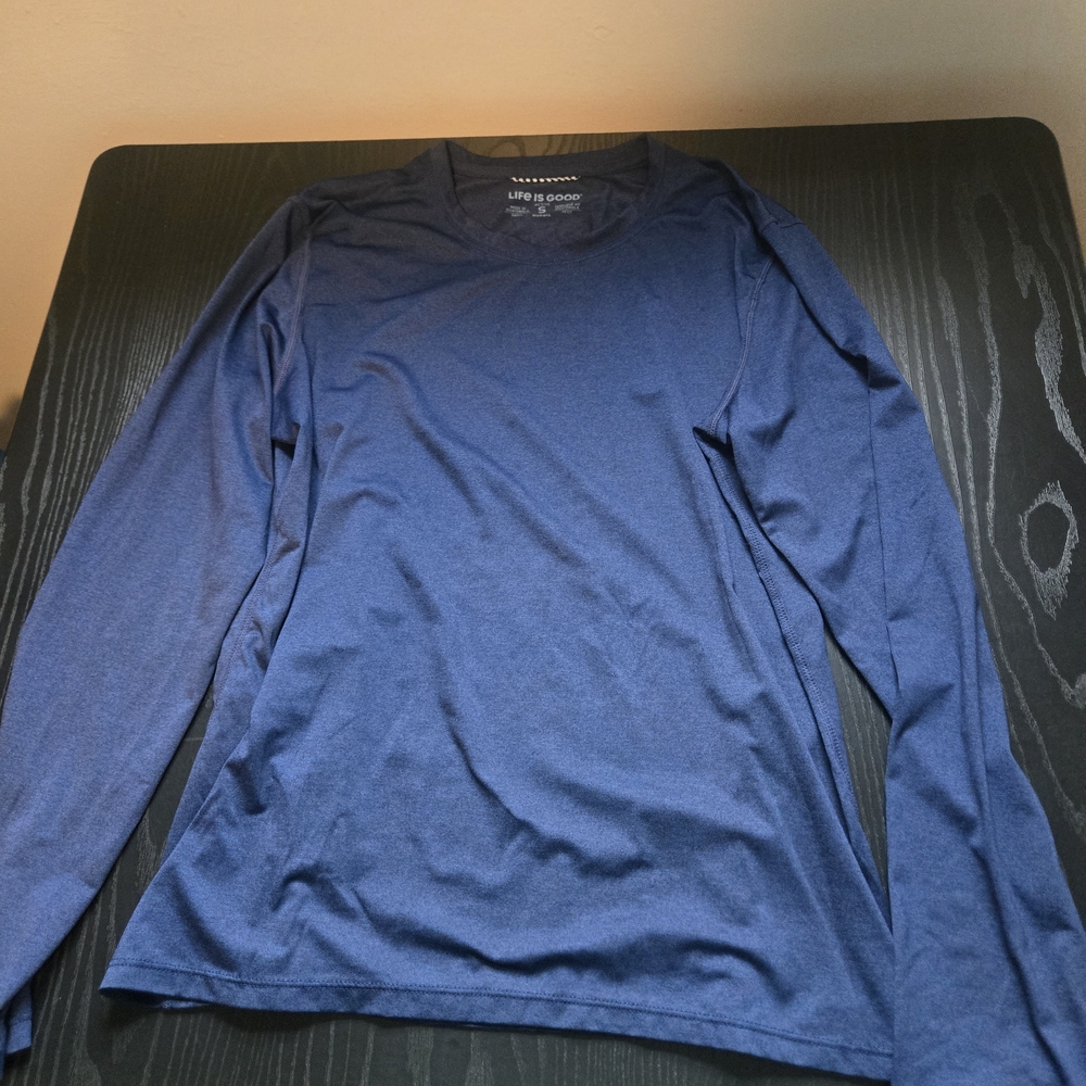 Life Is Good Women's Long-Sleeve Crew Neck Shirt - Navy Blue